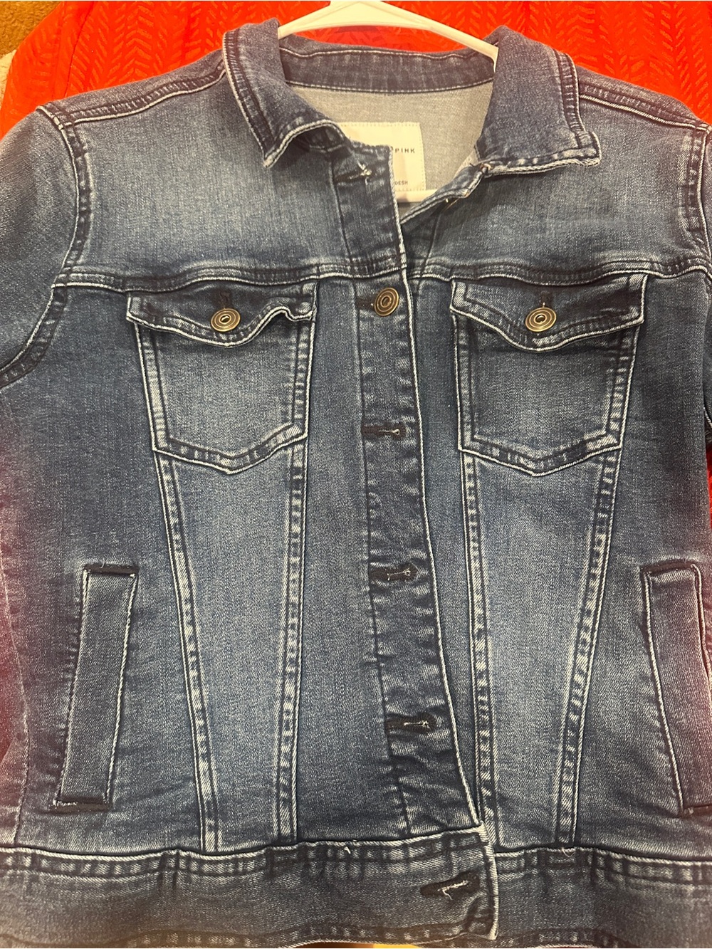 Celebrity Pink Medium Wash Denim Jean Jacket